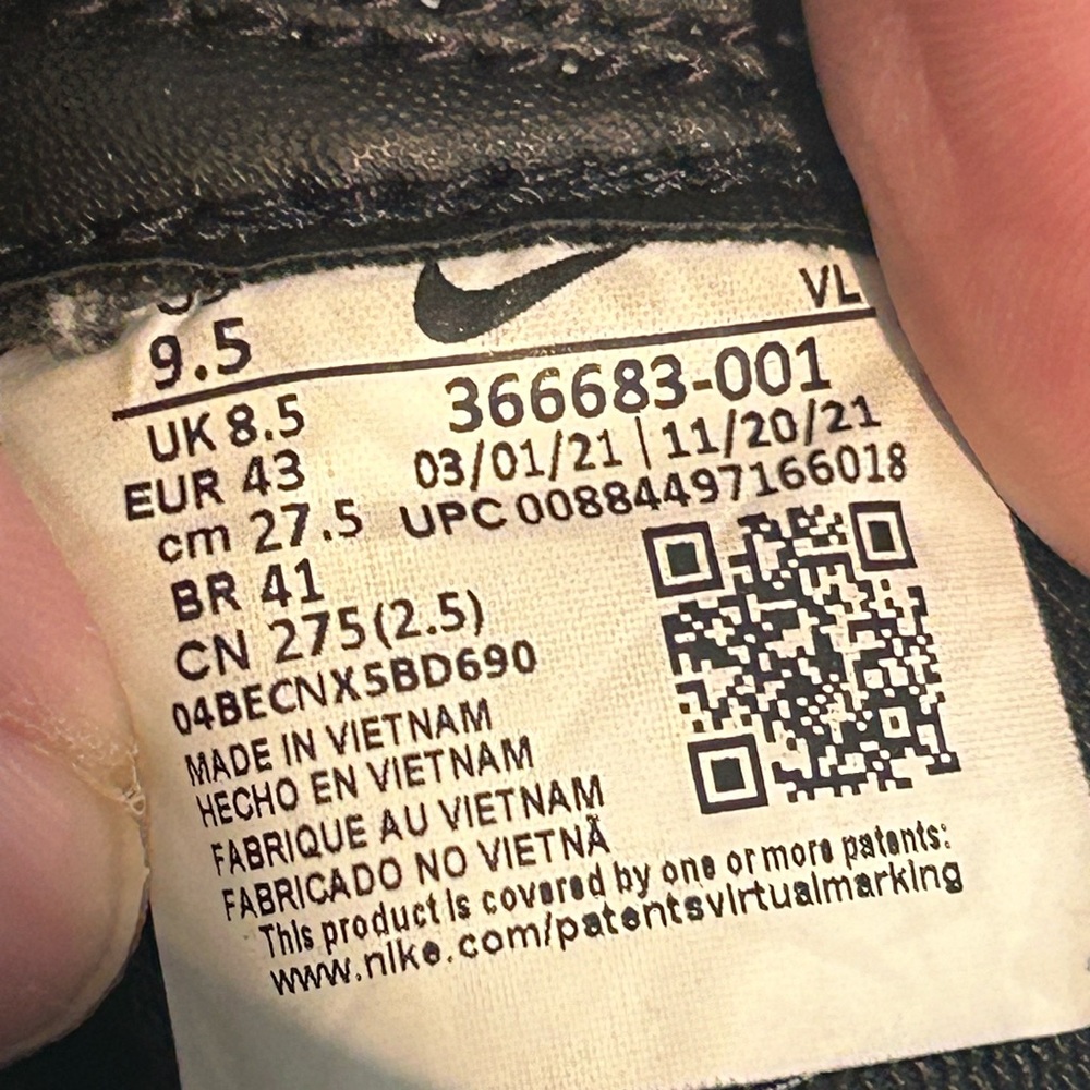 Nike Speed Sweep Wrestling Shoes Black 366683-001 High Top Lace Mens Size 9.5 - Picture 7 of 9